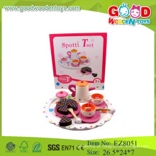 Conjunto de chá de madeira brinquedos chá jogo conjunto brinquedos conjunto de chá jogar brinquedos para crianças